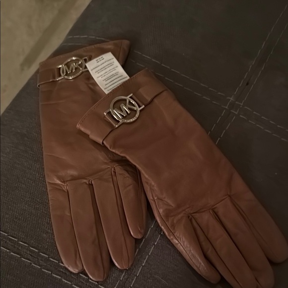Michael Kors Accessories - Michael Kors Brown Leather Gloves XL - 100% Genuine Leather